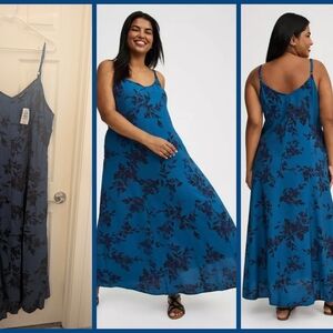 Torrid Blue Floral Maxi Dress
